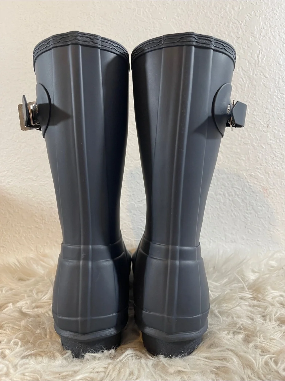 HUNTER Women's Original Short Rain Boots Navy Blue Waterproof Size 9 NEW